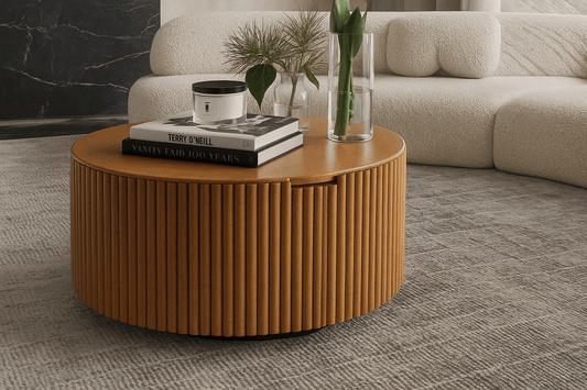 The Bam Flute Coffee Table with Storage - coffee table -