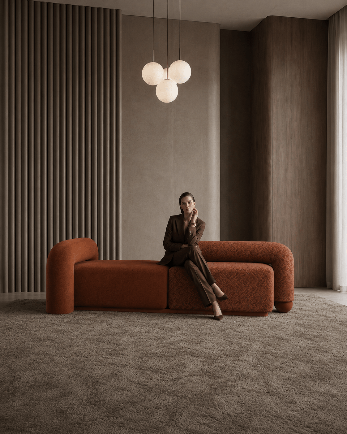 Bolster Sofa -3 Seater Sofa-