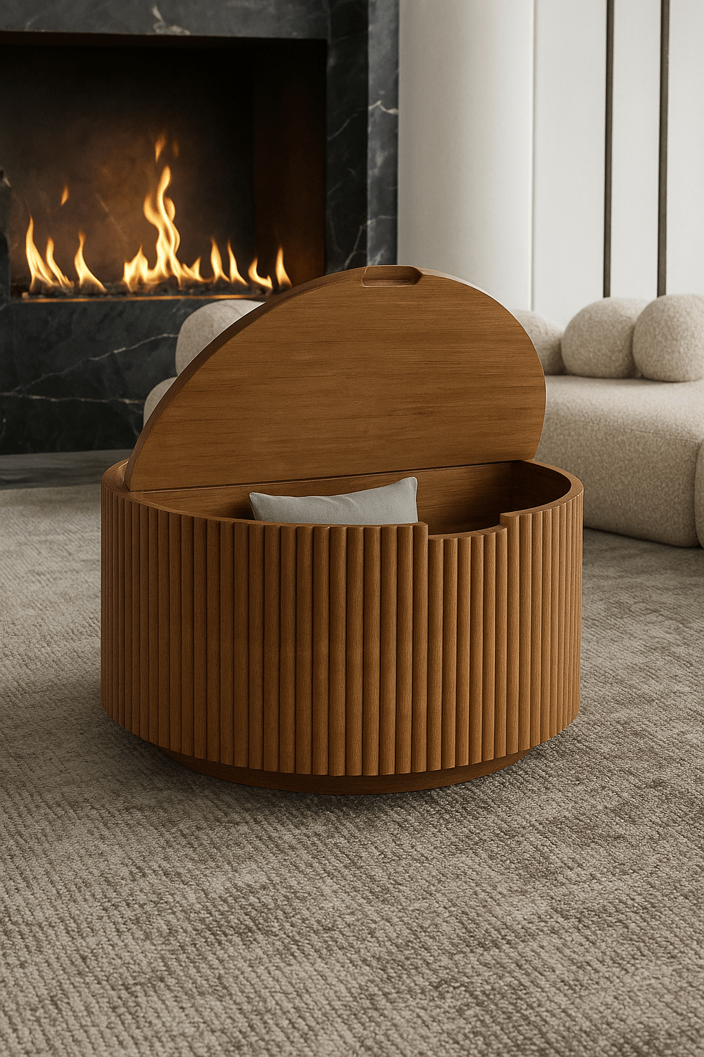 The Bam Flute Coffee Table with Storage - coffee table - 