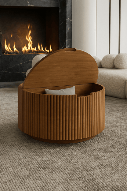 The Bam Flute Coffee Table with Storage - coffee table - 