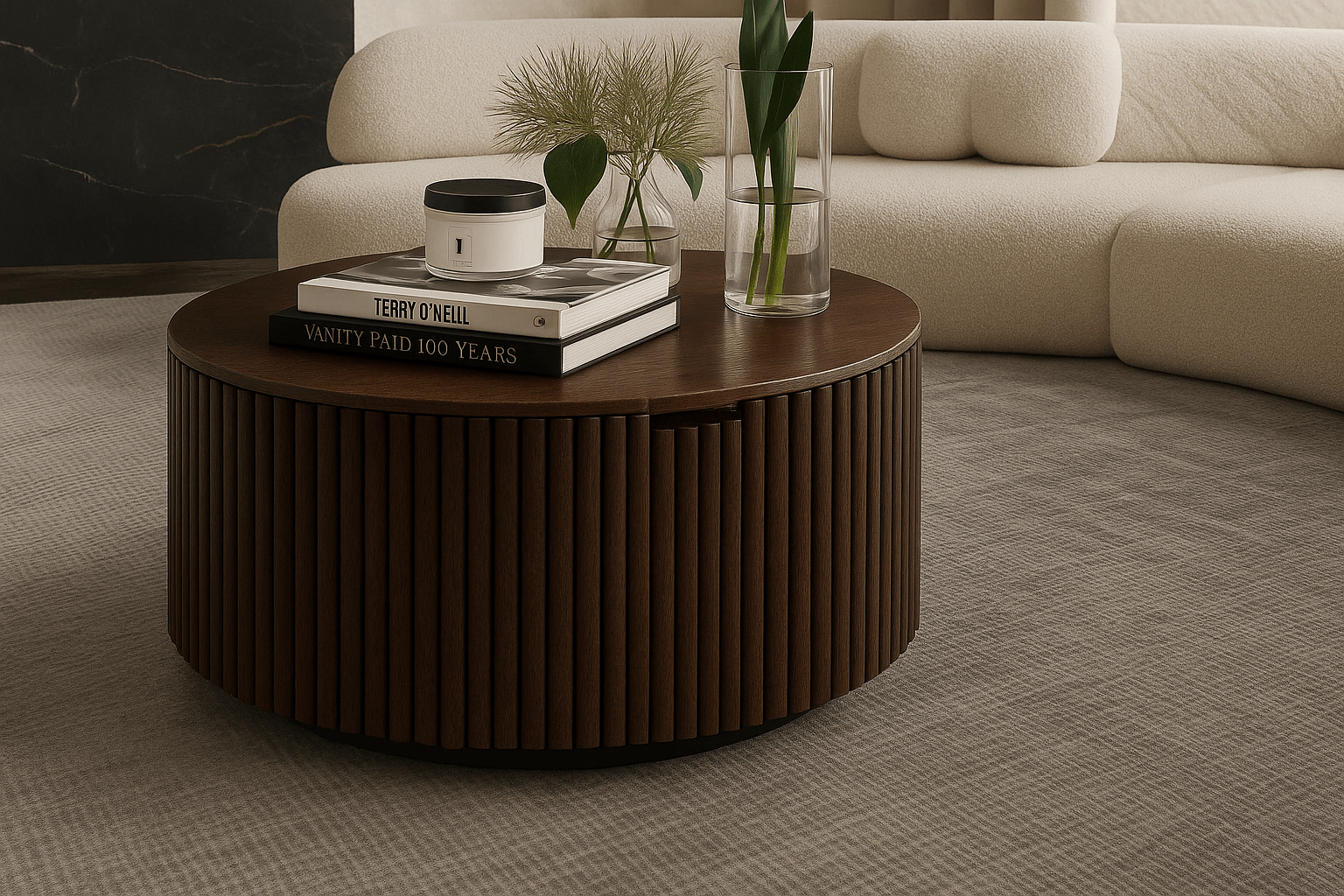 The Bam Flute Coffee Table with Storage - coffee table - 